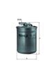 FILTRO PETROLEO ORIGINAL MAHLE