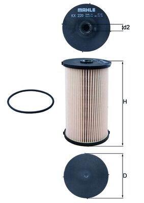 FILTRO PETROLEO ORIGINAL MAHLE
