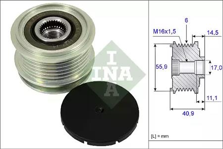 POLEA ALTERNADOR ORIGINAL I.N.A.