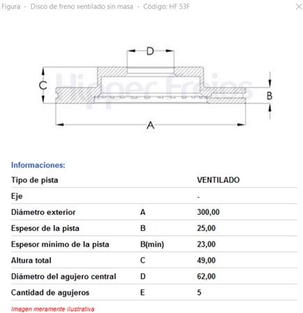 DISCO FRENO DELANTERO ALTERNAT. HIPPER F