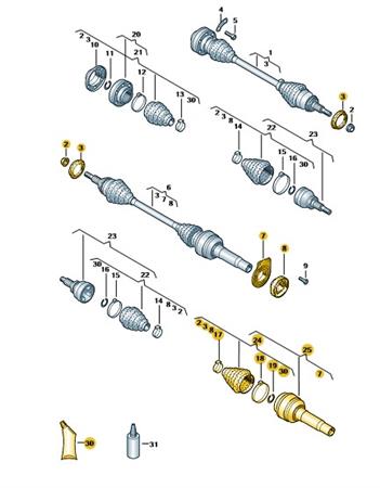 JUNTA HOMOCINETICA INTERIOR ALTERNAT.