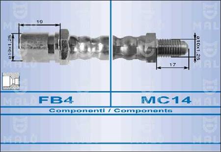 FLEXIBLE FRENO INTERMEDIO ALTERNAT. AKRO