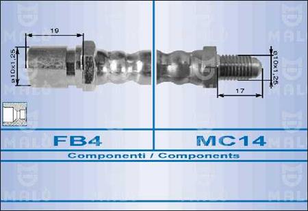 FLEXIBLE FRENO INTERMEDIO ALTERNAT. AKRO