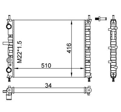 RADIADOR MOTOR ALTERNAT.