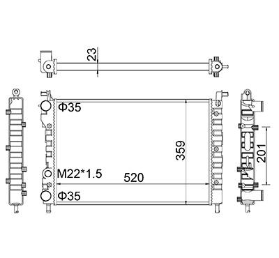 RADIADOR MOTOR ALTERNAT.