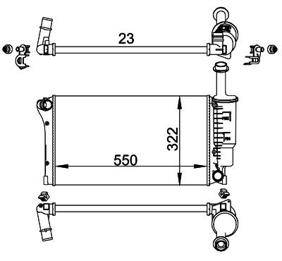 RADIADOR MOTOR ALTERNAT.