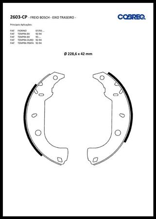 PATIN FRENOS TRASEROS JUEGO ORIGINAL COB