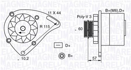 ALTERNADOR ORIGINAL MAGNETI MARELLI