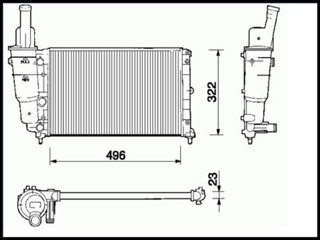 RADIADOR MOTOR ORIGINAL MAGNETI MARELLI